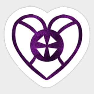 Adinkra symbol in purple hues Sticker